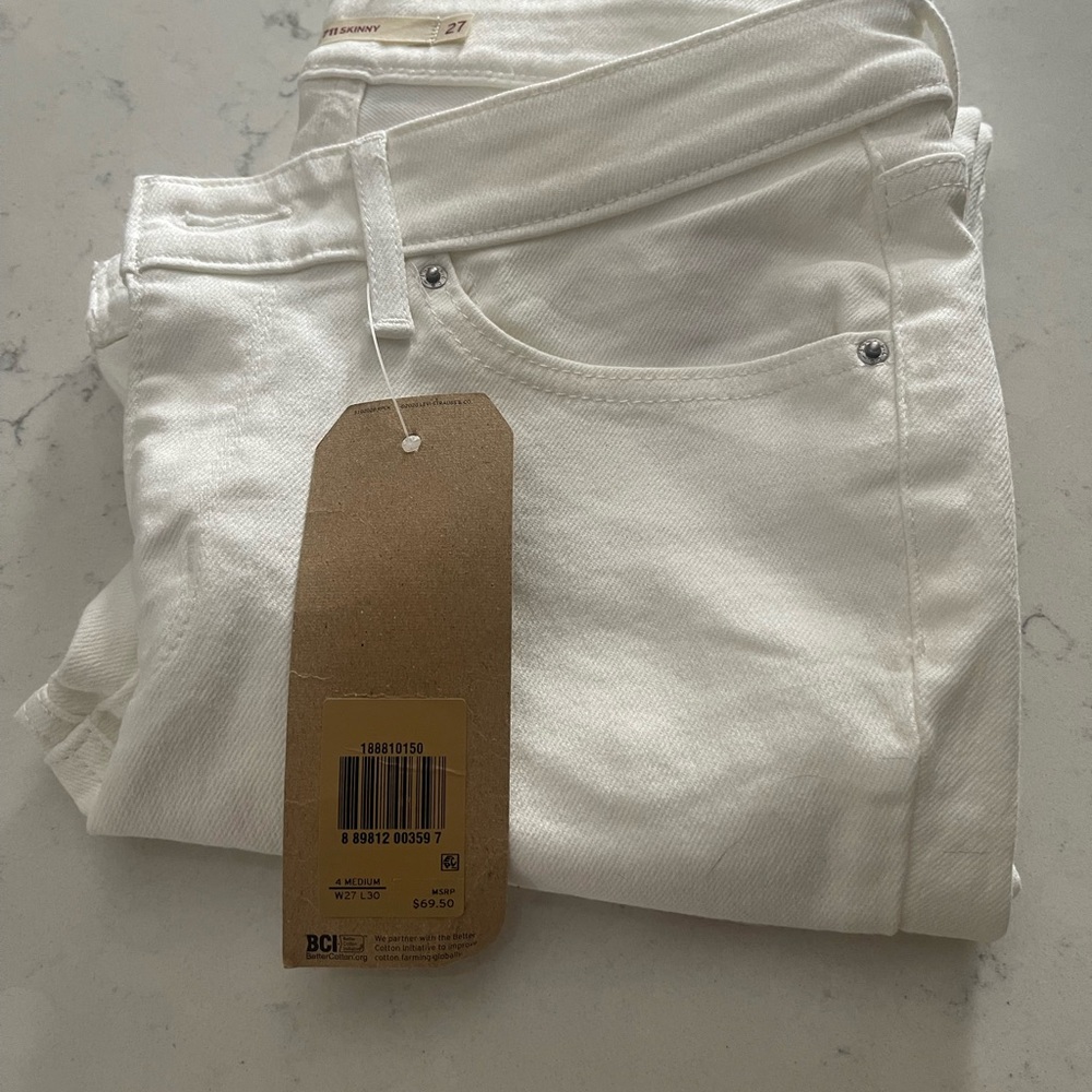 Levi's Women's White Skinny Jeans